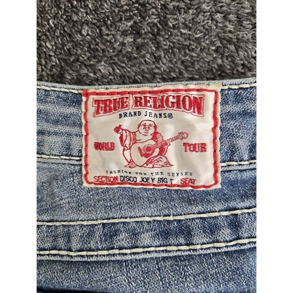 True Religion Disco Joey Big T Women's Denim Blue Flared Jeans 31 - Picture 4 of 11